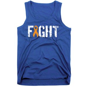 Fight Ney Cancer Gift Military Orange Awareness Ribbon Gift Tank Top