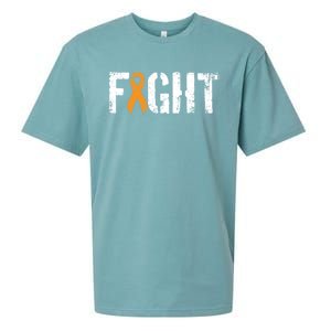 Fight Ney Cancer Gift Military Orange Awareness Ribbon Gift Sueded Cloud Jersey T-Shirt