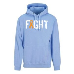 Fight Ney Cancer Gift Military Orange Awareness Ribbon Gift Unisex Surf Hoodie