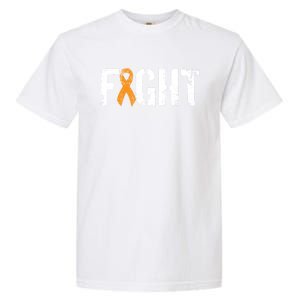 Fight Ney Cancer Gift Military Orange Awareness Ribbon Gift Garment-Dyed Heavyweight T-Shirt