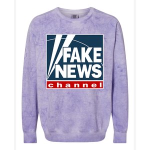 Fake News Channel Colorblast Crewneck Sweatshirt