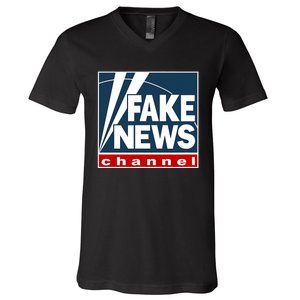 Fake News Channel V-Neck T-Shirt