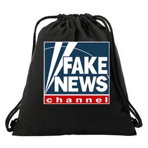 Fake News Channel Drawstring Bag