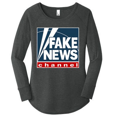 Fake News Channel Women's Perfect Tri Tunic Long Sleeve Shirt