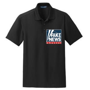 Fake News Channel Dry Zone Grid Polo