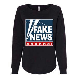 Fake News Channel Womens California Wash Sweatshirt