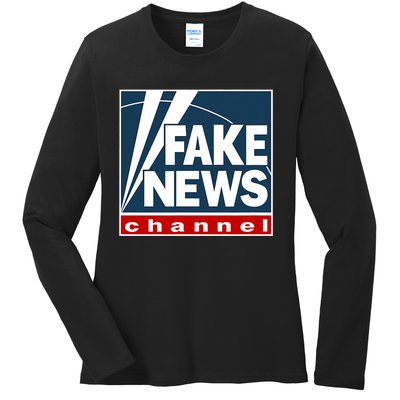 Fake News Channel Ladies Long Sleeve Shirt