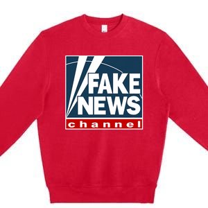 Fake News Channel Premium Crewneck Sweatshirt