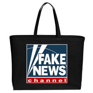 Fake News Channel Cotton Canvas Jumbo Tote