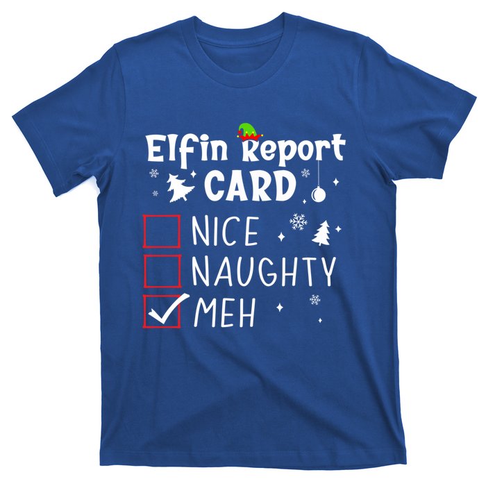 Funny N Christmas Nice Naughty Xmas List Meh Gift T-Shirt