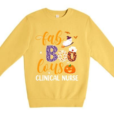 Fabulous Nurse Costume Faboolous Clinical Nurse Boo Crew Gift Premium Crewneck Sweatshirt