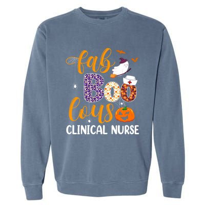 Fabulous Nurse Costume Faboolous Clinical Nurse Boo Crew Gift Garment-Dyed Sweatshirt