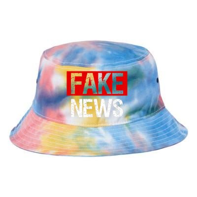 Fake News Costume Anti Fake News Tie Dye Newport Bucket Hat