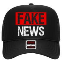 Fake News Costume Anti Fake News High Crown Mesh Back Trucker Hat