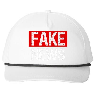 Fake News Costume Anti Fake News Snapback Five-Panel Rope Hat