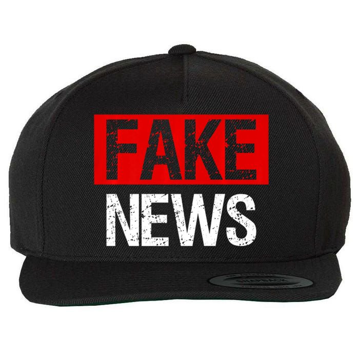 Fake News Costume Anti Fake News Wool Snapback Cap