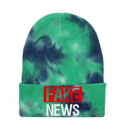 Fake News Costume Anti Fake News Tie Dye 12in Knit Beanie