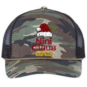 Funny Nini Claus Matching Family Christmas Santa Hat Xmas Retro Rope Trucker Hat Cap