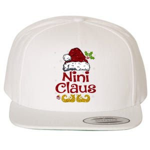 Funny Nini Claus Matching Family Christmas Santa Hat Xmas Wool Snapback Cap