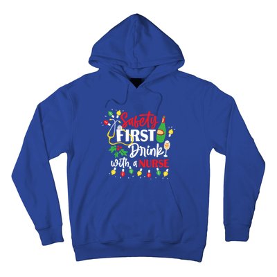 Funny Nurse Christmas Safety First With A Nurse Gift Hoodie