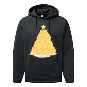 Funny Noodle Christmas Tree Ramen LoverS Gift Xmas Pajama Performance Fleece Hoodie