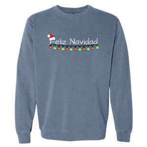 Feliz Navidad Christmas  Garment-Dyed Sweatshirt