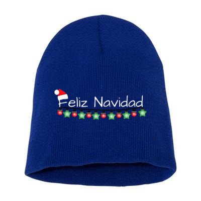 Feliz Navidad Christmas  Short Acrylic Beanie