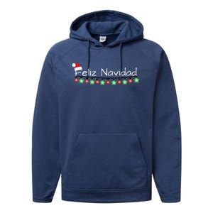 Feliz Navidad Christmas  Performance Fleece Hoodie