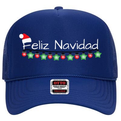 Feliz Navidad Christmas  High Crown Mesh Back Trucker Hat