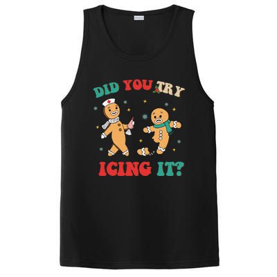 Funny Nurse Christmas Did You Try Icing It  Christmas Nurse Nicu Nurse Christma PosiCharge Competitor Tank