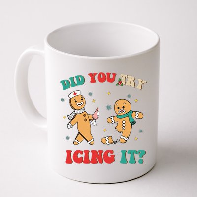 Funny Nurse Christmas Did You Try Icing It  Christmas Nurse Nicu Nurse Christma Coffee Mug