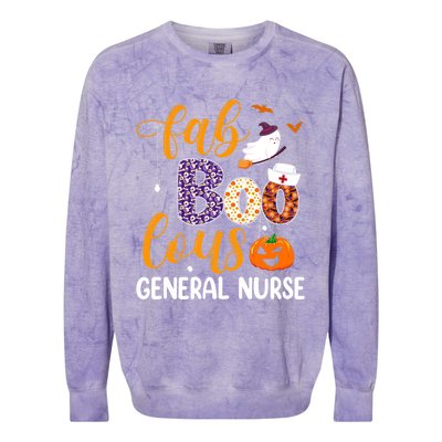 Fabulous Nurse Costume Faboolous General Nurse Boo Crew Gift Colorblast Crewneck Sweatshirt