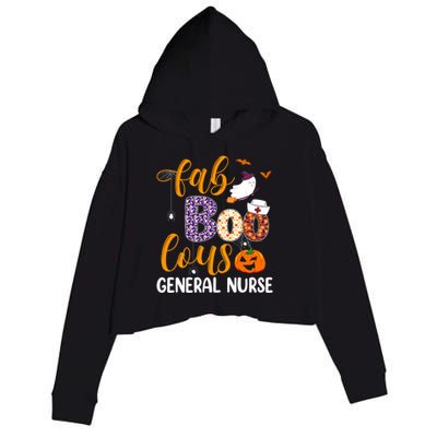 Fabulous Nurse Costume Faboolous General Nurse Boo Crew Gift Crop Fleece Hoodie