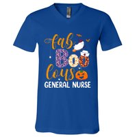 Fabulous Nurse Costume Faboolous General Nurse Boo Crew Gift V-Neck T-Shirt