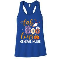 Fabulous Nurse Costume Faboolous General Nurse Boo Crew Gift Women's Racerback Tank