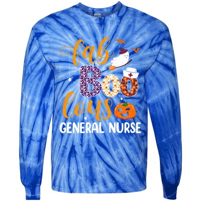 Fabulous Nurse Costume Faboolous General Nurse Boo Crew Gift Tie-Dye Long Sleeve Shirt