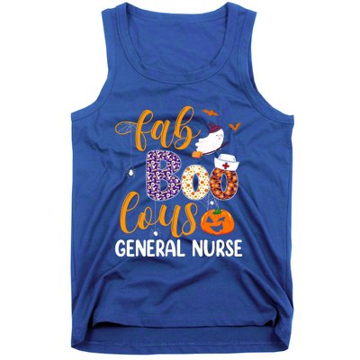 Fabulous Nurse Costume Faboolous General Nurse Boo Crew Gift Tank Top