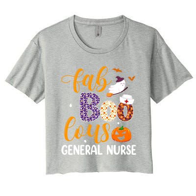 Fabulous Nurse Costume Faboolous General Nurse Boo Crew Gift Women's Crop Top Tee