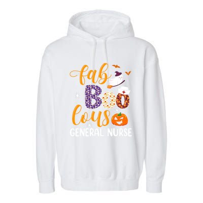 Fabulous Nurse Costume Faboolous General Nurse Boo Crew Gift Garment-Dyed Fleece Hoodie