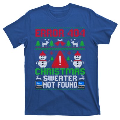 Funny Non Christmas Spirit Non Festive Error 404 Funny Gift T-Shirt