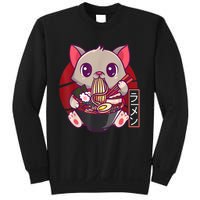 Funny Neko Cat Eating Ramen Noodles Noodle Kawaii Kitten Sweatshirt