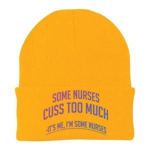 Funny Nurse Cuss Some Nurses Cuss Too Much Some Nurses Cuss Great Gift Knit Cap Winter Beanie