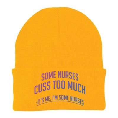 Funny Nurse Cuss Some Nurses Cuss Too Much Some Nurses Cuss Great Gift Knit Cap Winter Beanie