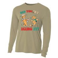 Funny Nurse Christmas Did You Try Icing It  Christmas Nurse Nicu Nurse Christma Cooling Performance Long Sleeve Crew