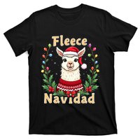 Fleece Navidad Christmas Cute Llama T-Shirt