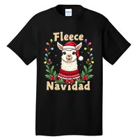 Fleece Navidad Christmas Cute Llama Tall T-Shirt