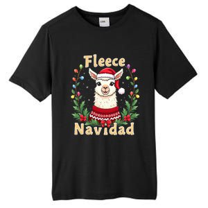 Fleece Navidad Christmas Cute Llama Tall Fusion ChromaSoft Performance T-Shirt