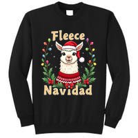 Fleece Navidad Christmas Cute Llama Tall Sweatshirt