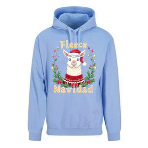 Fleece Navidad Christmas Cute Llama Unisex Surf Hoodie