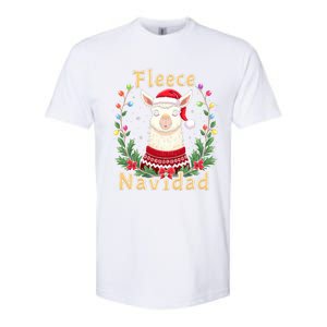 Fleece Navidad Christmas Cute Llama Softstyle CVC T-Shirt